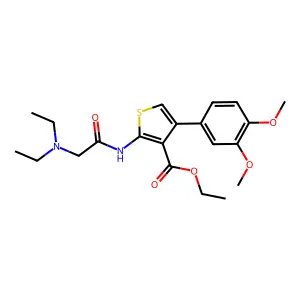 ethyl 2-(2-(diethylamino)acetamido)-4-(3,4-dimethoxyphenyl)thiophene-3-carboxylate structure