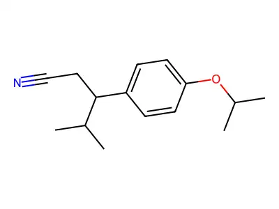 4-Methyl-3-(4-propan-2-yloxyphenyl)pentanenitrile structure