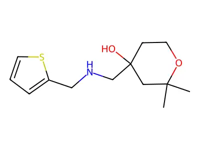 2,2-Dimethyl-4-[(thiophen-2-ylmethylamino)methyl]oxan-4-ol structure
