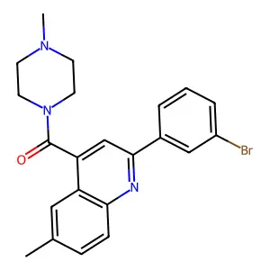 [2-(3-Bromophenyl)-6-methylquinolin-4-yl]-(4-methylpiperazin-1-yl)methanone structure