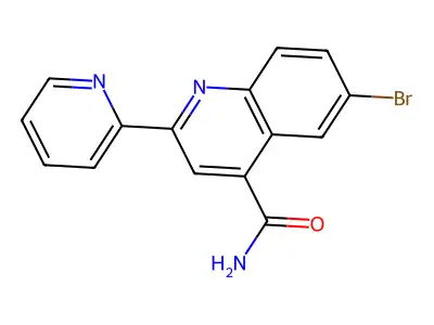 6-溴-2-吡啶-2-基喹啉-4-甲酰胺 structure