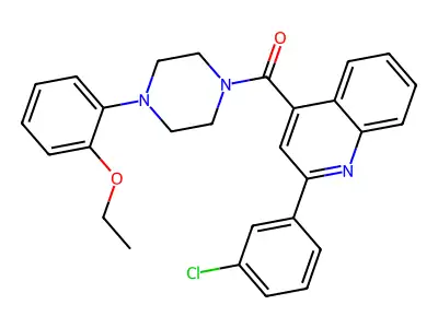 [2-(3-Chlorophenyl)quinolin-4-yl]-[4-(2-ethoxyphenyl)piperazin-1-yl]methanone structure
