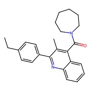 Azepan-1-yl-[2-(4-ethylphenyl)-3-methylquinolin-4-yl]methanone structure