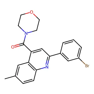 [2-(3-Bromophenyl)-6-methylquinolin-4-yl]-morpholin-4-ylmethanone structure