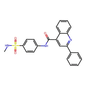 N-[4-(methylsulfamoyl)phenyl]-2-phenylquinoline-4-carboxamide structure