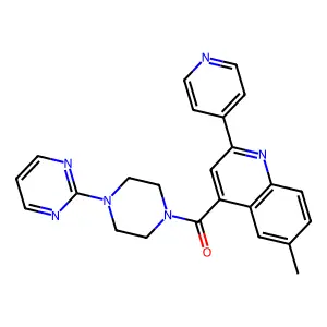 (6-Methyl-2-pyridin-4-ylquinolin-4-yl)-(4-pyrimidin-2-ylpiperazin-1-yl)methanone structure