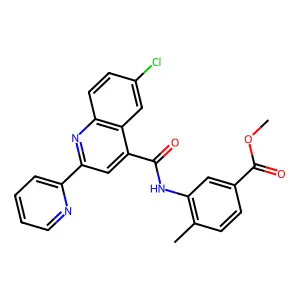 methyl 3-({[6-chloro-2-(pyridin-2-yl)quinolin-4-yl]carbonyl}amino)-4-methylbenzoate structure