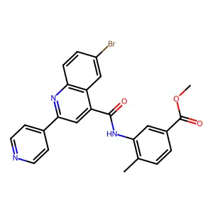 methyl 3-({[6-bromo-2-(pyridin-4-yl)quinolin-4-yl]carbonyl}amino)-4-methylbenzoate structure