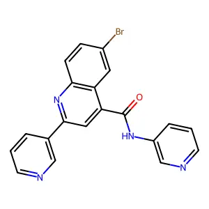 6-溴-N,2-二吡啶-3-基喹啉-4-甲酰胺 structure