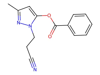 [2-(2-Cyanoethyl)-5-methylpyrazol-3-yl] benzoate structure