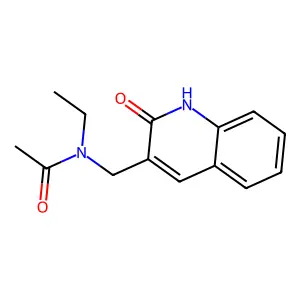 N-ethyl-N-[(2-oxo-1H-quinolin-3-yl)methyl]acetamide structure