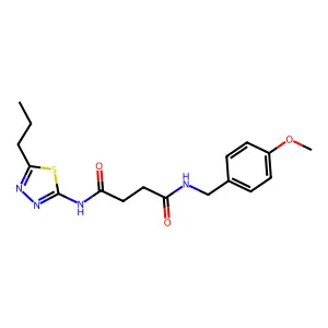 N-[(4-methoxyphenyl)methyl]-N'-(5-propyl-1,3,4-thiadiazol-2-yl)butanediamide structure