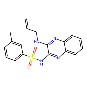 N-(3-(allylamino)quinoxalin-2-yl)-3-methylbenzenesulfonamide structure