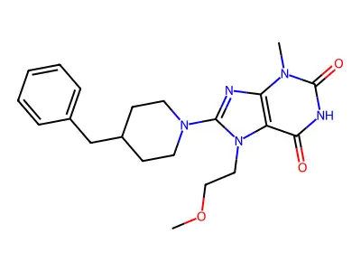 8-(4-Benzylpiperidin-1-yl)-7-(2-methoxyethyl)-3-methylpurine-2,6-dione structure