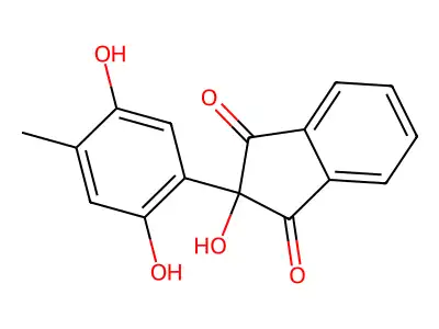 1,3-Indandione, 2-(2,5-dihydroxy-p-tolyl)-2-hydroxy- structure