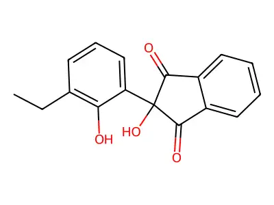 1,3-Indandione, 2-(3-ethyl-2-hydroxyphenyl)-2-hydroxy- structure