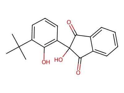 1,3-Indandione, 2-(3-tert-butyl-2-hydroxyphenyl)-2-hydroxy- structure
