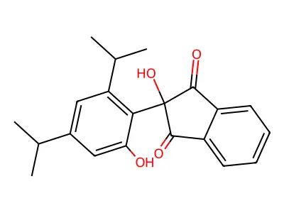 1H-Indene-1,3(2H)-dione, 2-hydroxy-2-(2-hydroxy-4,6-bis(1-methylethyl)phenyl)- structure