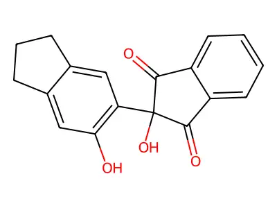 (2,5-Bi-1H-indene)-1,3(2H)-dione, 2',3'-dihydro-2,6'-dihydroxy- structure