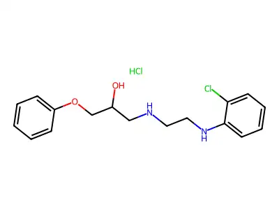 2-Propanol, 1-((2-(o-chloroanilino)ethyl)amino)-3-phenoxy-, monohydrochloride structure