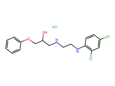 1-((2-(2,4-Dichloroanilino)ethyl)amino)-3-phenoxy-2-propanol hydrochloride structure