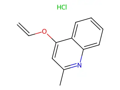 Quinoline, 2-methyl-4-(vinyloxy)-, hydrochloride structure