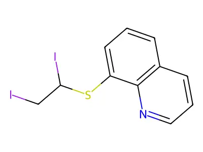 8-((1,2-Diiodoethyl)thio)quinoline structure