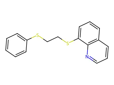 Quinoline, 8-(2-(phenylthio)ethylthio)- structure