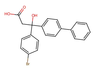 3-((1,1'-Biphenyl)-4-yl)-3-(4-bromophenyl)-3-hydroxypropanoic acid structure