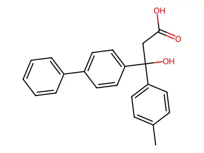 Hydracrylic acid, 3-(4-biphenylyl)-3-(p-tolyl)-, (+-)- structure