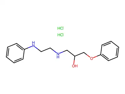 2-Propanol, 1-((2-anilinoethyl)amino)-3-phenoxy-, dihydrochloride structure