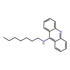Acridine, 9-heptylamino- structure