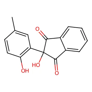 1,3-Indandione, 2-hydroxy-2-(6-hydroxy-m-tolyl)- structure