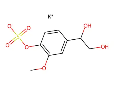 1-[3-甲氧基-4-(磺酰氧基)苯基]-1,2-乙二醇钾盐(1:1) structure