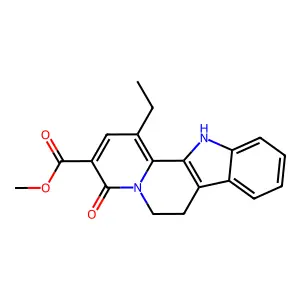 methyl 1-ethyl-4-oxo-7,12-dihydro-6H-indolo[2,3-a]quinolizine-3-carboxylate structure