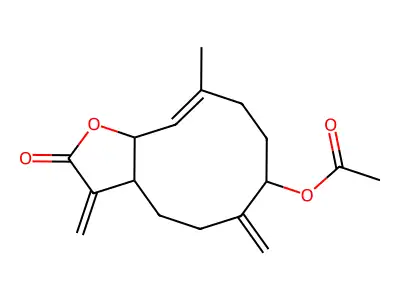[(10E)-10-methyl-3,6-dimethylidene-2-oxo-4,5,7,8,9,11a-hexah structure