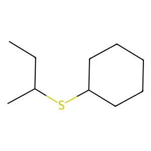 Cyclohexane, ((1-methylpropyl)thio)- structure