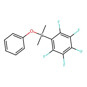 Pentafluorophenyldimethylsilyloxybenzene structure