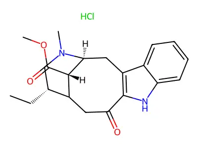 Methyl 3-oxo-19,20-dihydrovobasan-17-oate--hydrogen chloride (1/1) structure