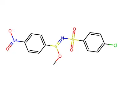 4-Chloro-N-[methoxy-(4-nitrophenyl)-lambda4-sulfanylidene]benzenesulfonamide structure