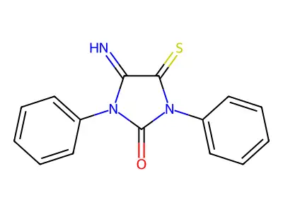 2-Imidazolidinone, 4-imino-1,3-diphenyl-5-thioxo- structure