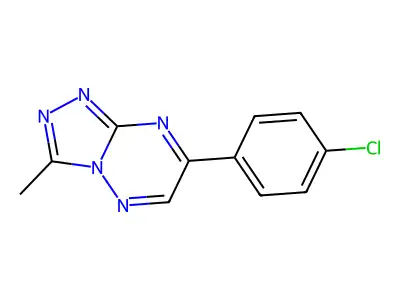 1,2,4-Triazolo(4,3-b)(1,2,4)triazine, 7-(4-chlorophenyl)-3-methyl- structure