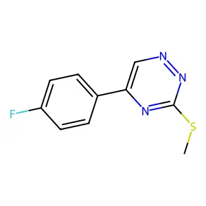 5-(4-Fluoro-phenyl)-3-methylsulfanyl-[1,2,4]triazine structure