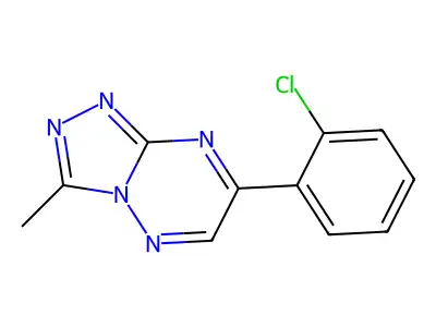 1,2,4-Triazolo(4,3-b)(1,2,4)triazine, 7-(2-chlorophenyl)-3-methyl- structure