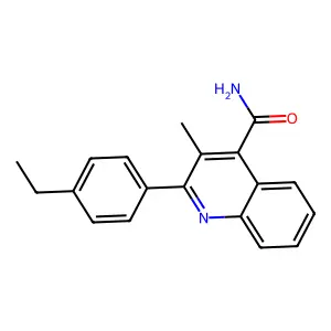 2-(4-Ethylphenyl)-3-methylquinoline-4-carboxamide structure