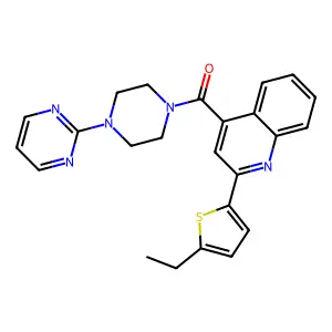 [2-(5-ethylthiophen-2-yl)quinolin-4-yl]-(4-pyrimidin-2-ylpiperazin-1-yl)methanone structure
