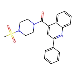 4-{[4-(Methylsulfonyl)-1-piperazinyl]carbonyl}-2-phenylquinoline structure