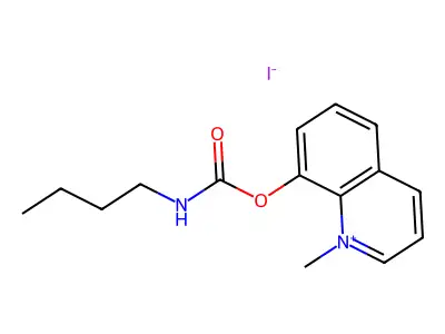Quinolinium, 8-hydroxy-1-methyl-, iodide, butylcarbamate structure