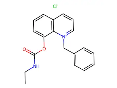 Quinolinium, 1-benzyl-8-hydroxy-, chloride, ethylcarbamate structure