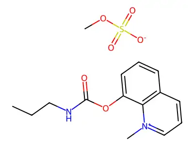 Quinolinium, 8-hydroxy-1-methyl-, methylsulfate, propylcarbamate structure